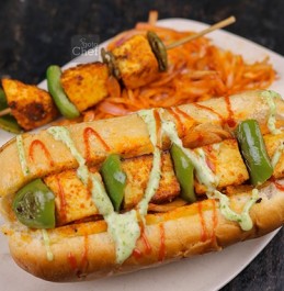 Paneer Tikka Hot Dog Recipe